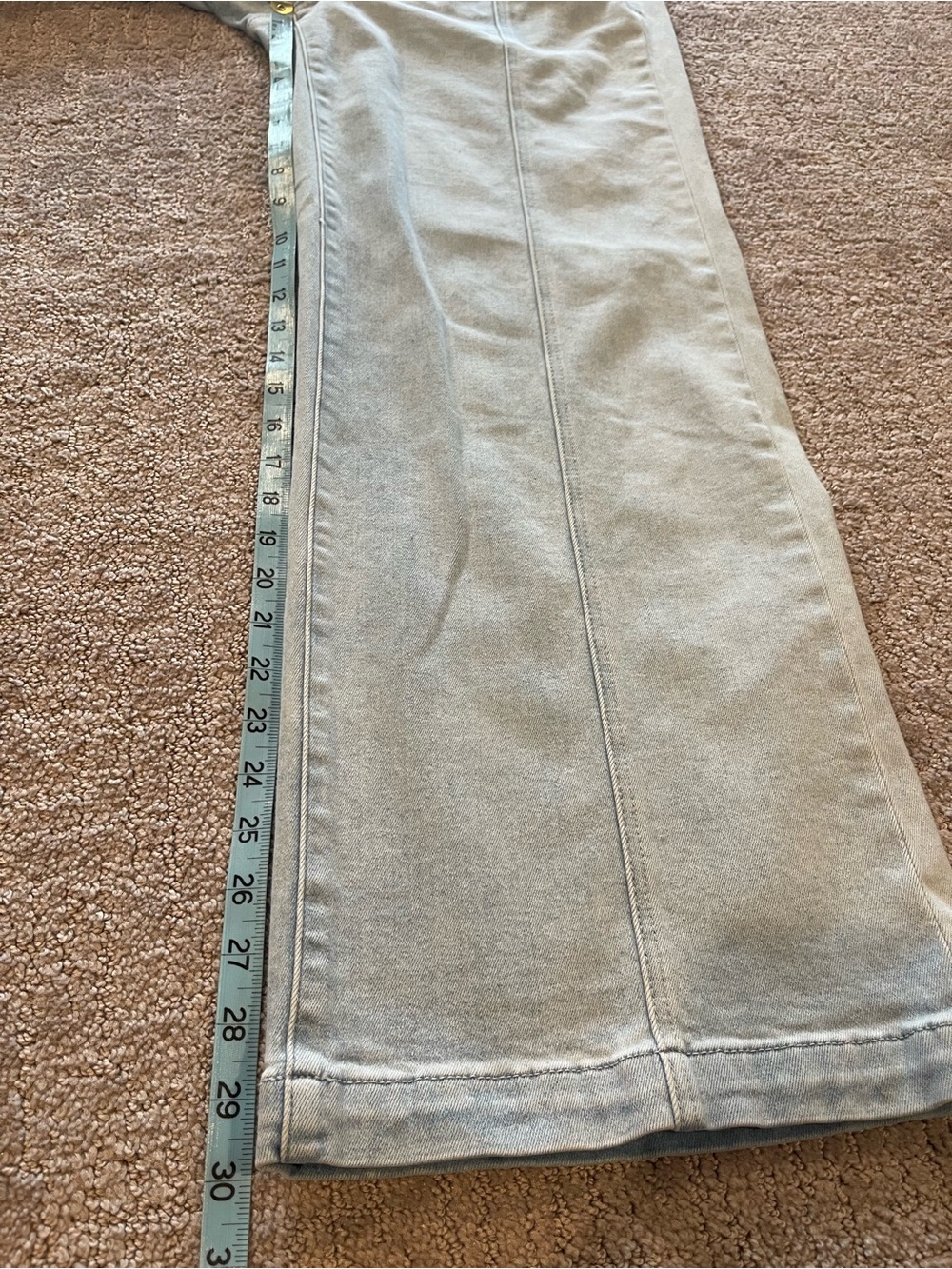 Paige Brooklyn High-Rise Wide Leg Light Blue Jeans for Women, Trouser Style, 31 - Picture 13 of 16
